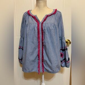 Crown & Ivy Curvy Top Sz 1X VGUC 😊😊